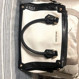 MICHAEL KORS White with Black Trim handbag